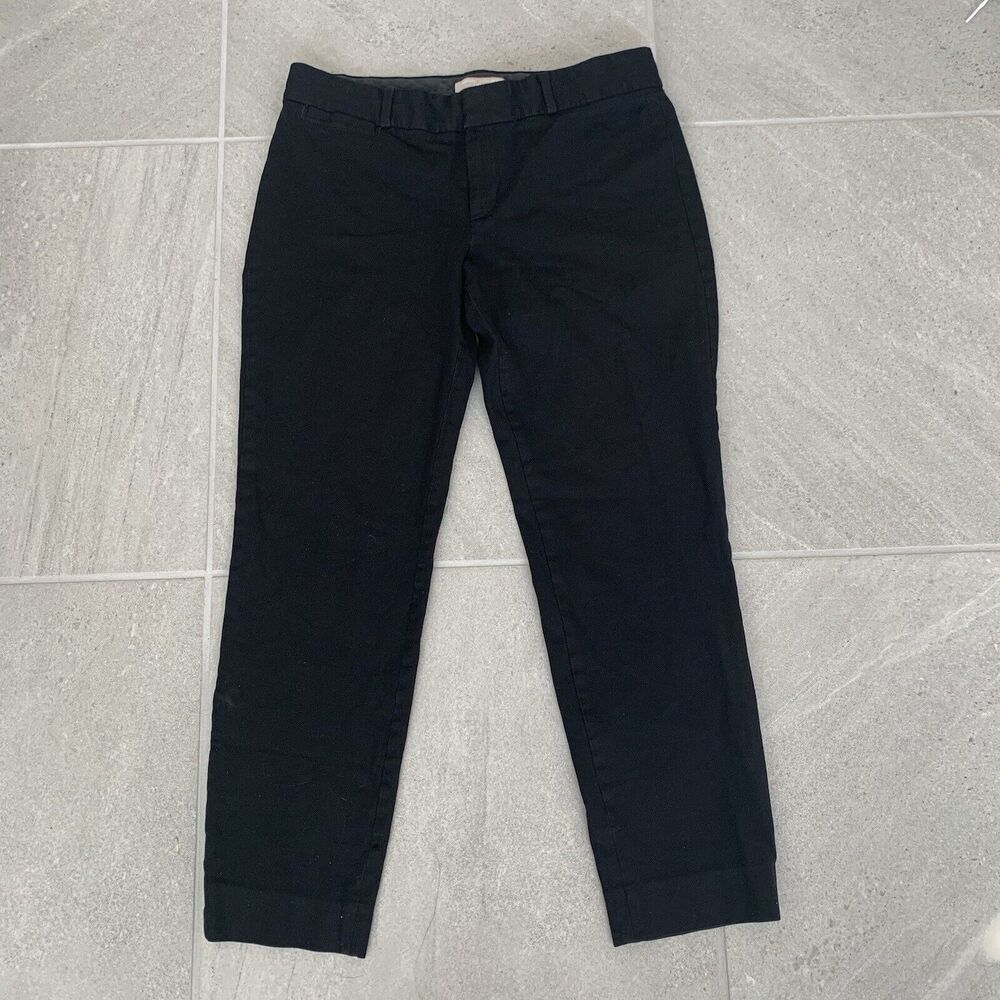 Banana Republic Sloan  Womens size 8 Pants Office Slacks  Black Mid Rise Stretch